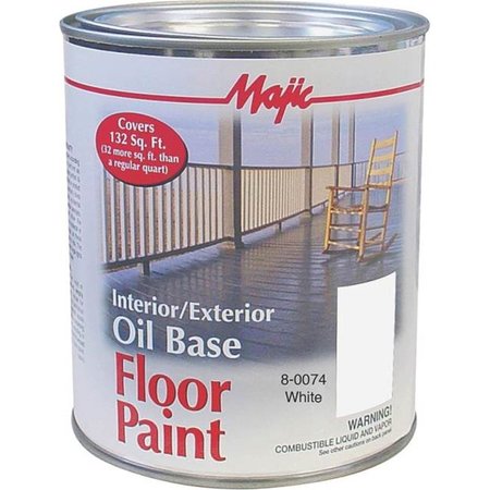 MAJIC PAINTS Majic Paints 8-0074-2 White Interior & Exterior Oil Base Floor Paint 52752007424